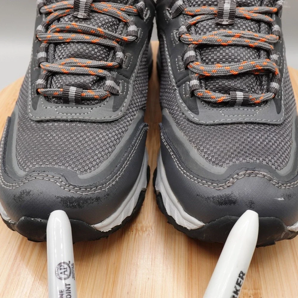 Ozark Trail Shoes Mens 6 Water Repellent Trail Hiking Gray Orange Camping Flaw